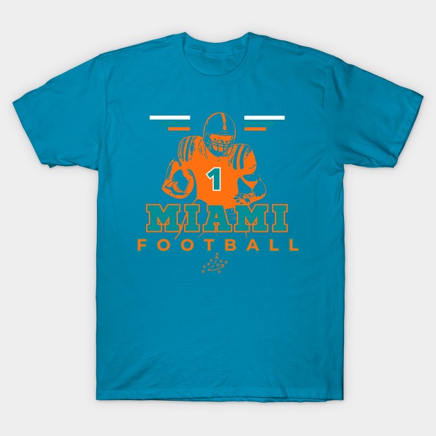 Miami Football Vintage Style T-Shirt by Borcelle Vintage Apparel 